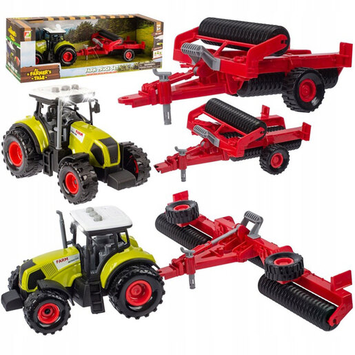 Traktor harvester sa prikolicom