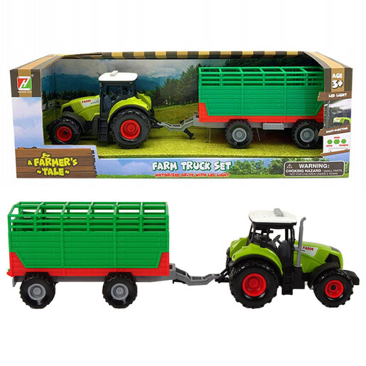 Traktor sa prikolicom sa ogradom