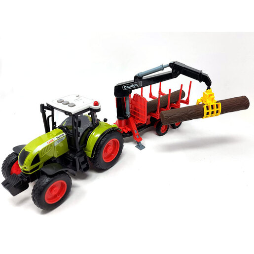 Traktor sa prikolicom za drva