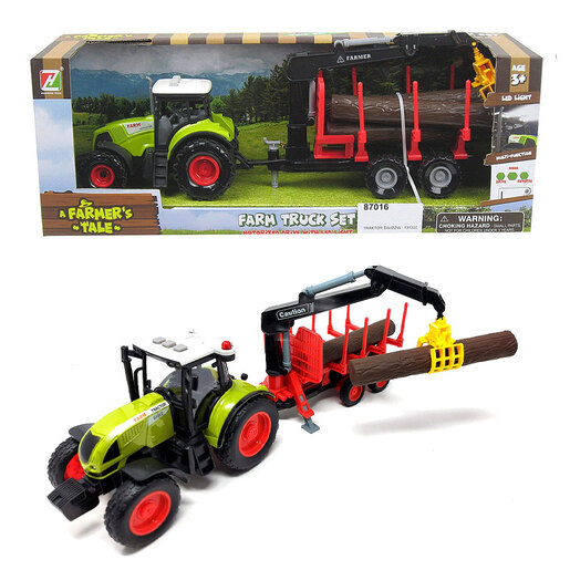 Traktor sa prikolicom za drva