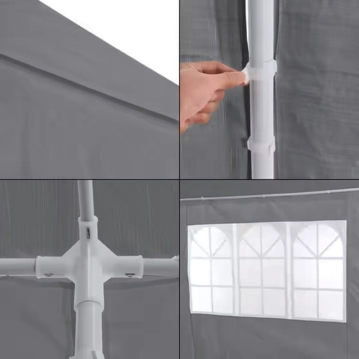 MultiGarden Baštenski šator, 3x9 m, 8 stranica, gray