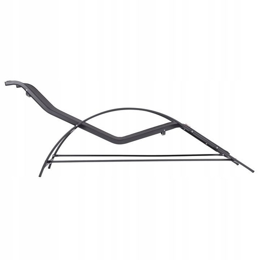 ModernHome Set od 2 ležaljke za baštu sa stolom Black