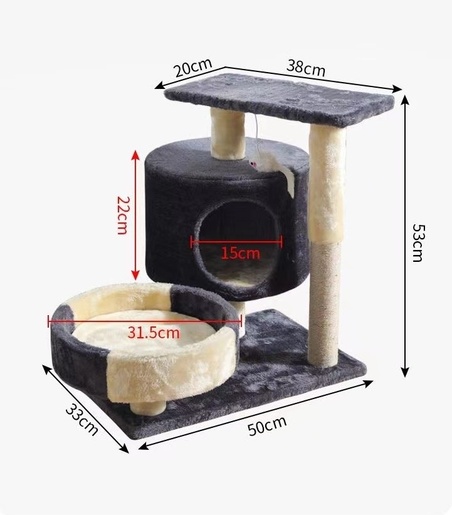 Češko za mačke Pini Dark Gray