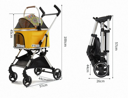 Kolica za ljubimce Premium Gray