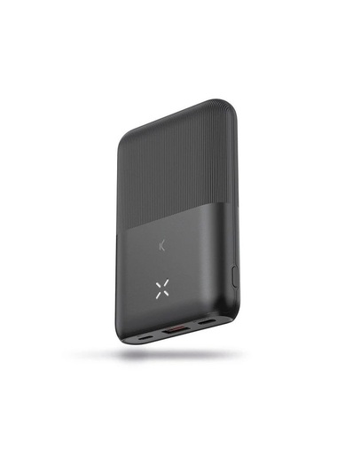 Ksix BXBA10000PU 22.5W, UltraSlim+Kabl Usb-C, Black Power Bank