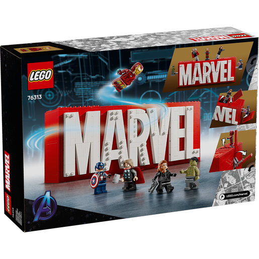 LEGO MARVEL logo i mini-figure 76313