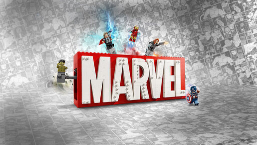 LEGO MARVEL logo i mini-figure 76313