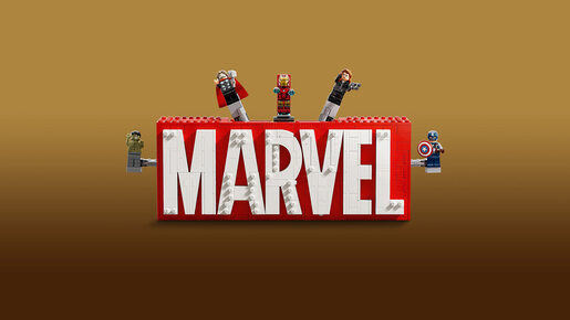 LEGO MARVEL logo i mini-figure 76313