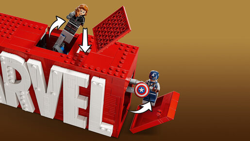 LEGO MARVEL logo i mini-figure 76313