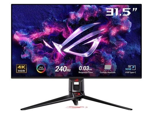Monitor 32 ASUS ROG PG32UCDM 90LM09T0-B01370, 4K UHD, OLED, Gsync, FreeSync, 240Hz, 0.03ms GtG, HDMI, DP, Pivot, Gaming
