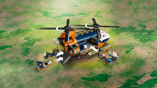 LEGO Helikopter – istraživač džungle u kampu baze 60437