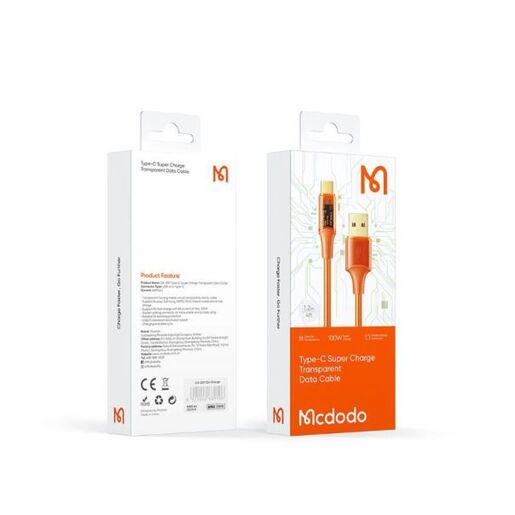 Mcdodo CA-2093,  Usb-A na Tip-C, 1.8m, Orange Kabl