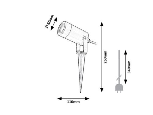 Rabalux Baštenske lampe Krobia 7814