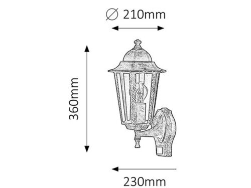 Rabalux Spoljna zidna rasveta Velence 8218