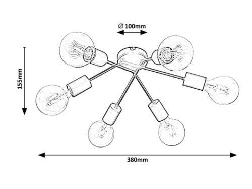 Rabalux Plafonjere Lamar 3990