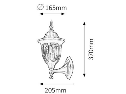 Rabalux Spoljna zidna rasveta Milano 8342