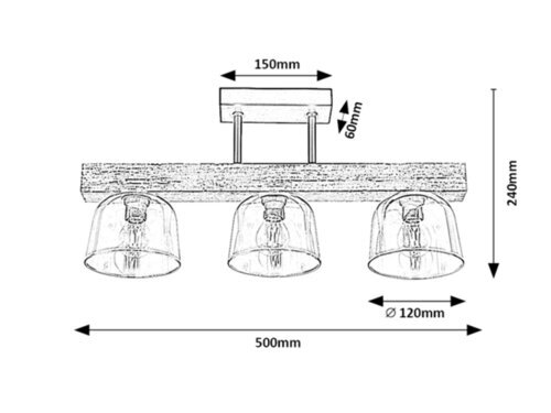 Rabalux Plafonjere Cardamom 3119
