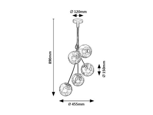 Rabalux Visilice Glory 3508