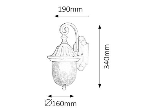 Rabalux Spoljna zidna rasveta Sydney 8387