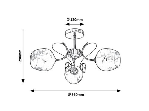 Rabalux Plafonjere Fauna 5098