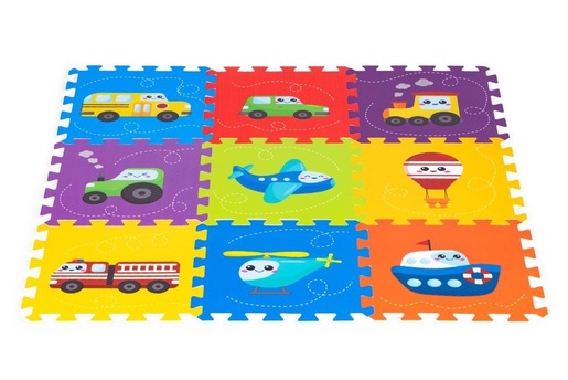 Eco Toys Podloga za igru Puzzle Vehicles 9 Elemenata 0392