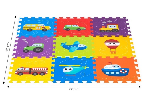 Eco Toys Podloga za igru Puzzle Vehicles 9 Elemenata 0392