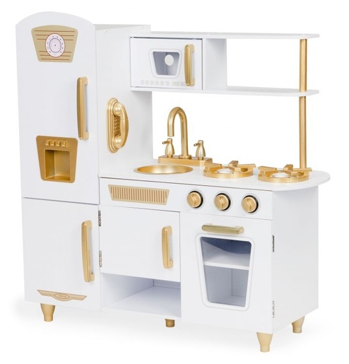 Velika drvena kuhinja za djecu white and gold