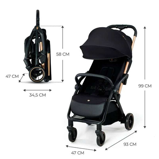 KINDERKRAFT KOLICA APINO - RAVEN BLACK