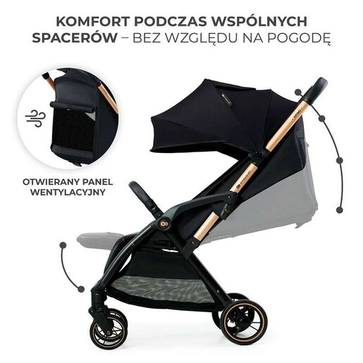 KINDERKRAFT KOLICA APINO - RAVEN BLACK