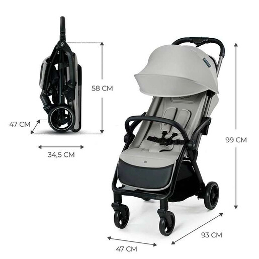 KINDERKRAFT KOLICA APINO - DOVE GREY