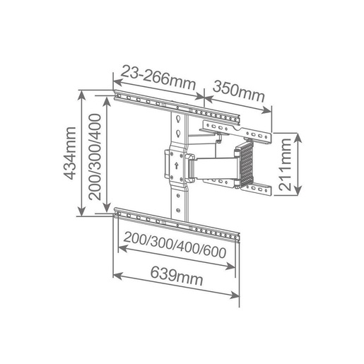 Holmios 55027, 37 - 90, Ultra Slim Zglobni TV Nosač
