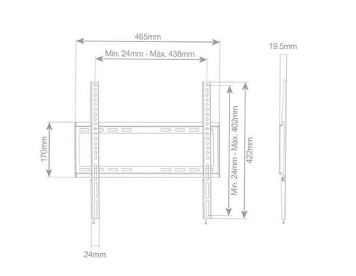 Holmios 55008, 32 - 55, Super Slim, Zidni TV Nosač