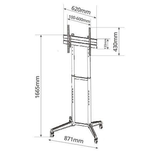 Holmios 60003, 37 - 70, Pokretni Podni TV Nosač