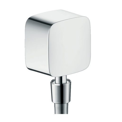 Hansgrohe FixFit SoftSquare Chrome priključak za crevo ručnog tuša sa zglobnim priključkom i nepovratnim ventilom 27414000
