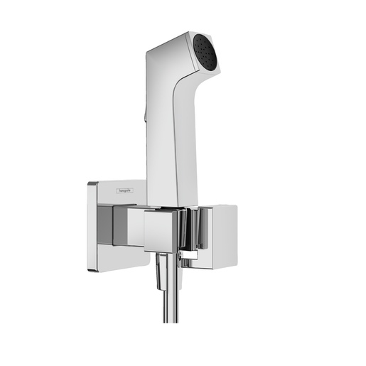 Hansgrohe E EcoSmart+ Chrome higijenski tuš set: ručni tuš sa aktivatorom mlaza za toplu vodu, Isiflex\'B 1250 crevo za tuš i držač za ručni tuš 29233000