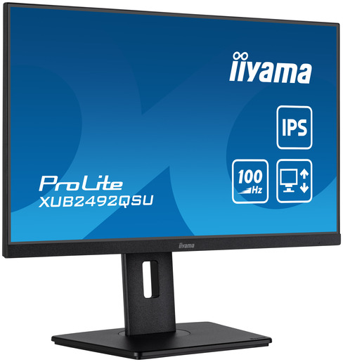 Monitor 23.8 IIYAMA XUB2492QSU-B1, QHD/2K, IPS, 100Hz, 0.5ms, HDMI, DP,  pivot