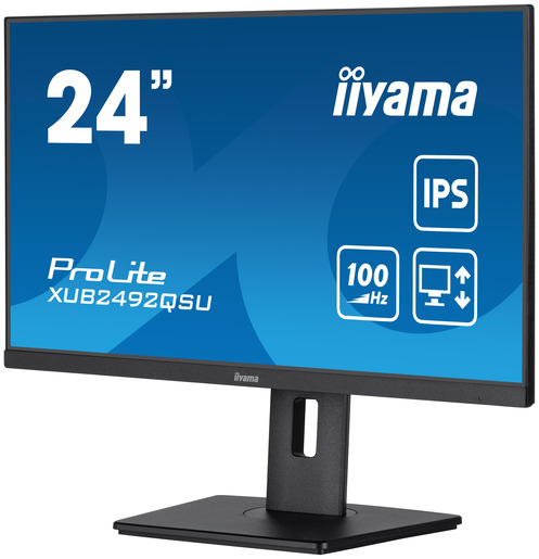 Monitor 23.8 IIYAMA XUB2492QSU-B1, QHD/2K, IPS, 100Hz, 0.5ms, HDMI, DP,  pivot