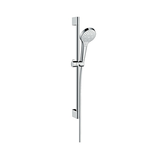 Hansgrohe Croma Select S 110 White Chrome tuš set: ručni tuš sa 3 mlaza, Isiflex B 1600 crevo za tuš i usponska šipka sa kliznim držačem 26560400