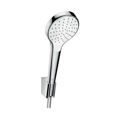 Hansgrohe Croma Select S 110 White Chrome tuš set: ručni tuš sa 1 mlazom, Isiflex B 1250 crevo za tuš i držač 26420400