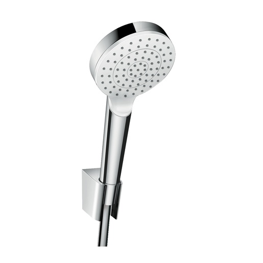 Hansgrohe Crometta 100 Chrome tuš set: ručni tuš sa 1 mlazom, držač za ručni tuš, Comfortflex 1250 crevo za ručni tuš 26690400