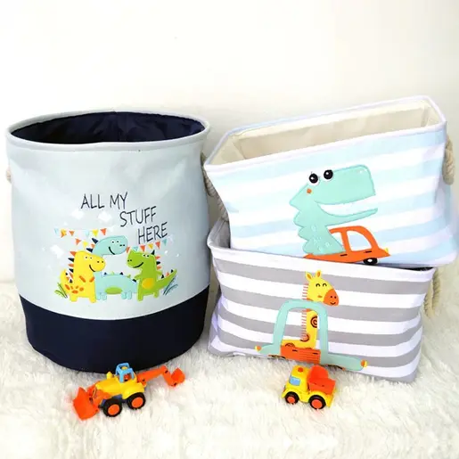 KINDER HOME Kutija za odlaganje igračaka i odeće siva GH-KK02