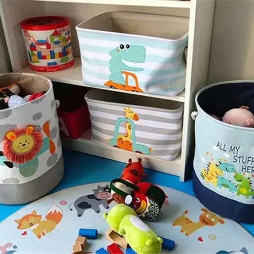KINDER HOME Kutija za odlaganje igračaka i odeće siva GH-KK02