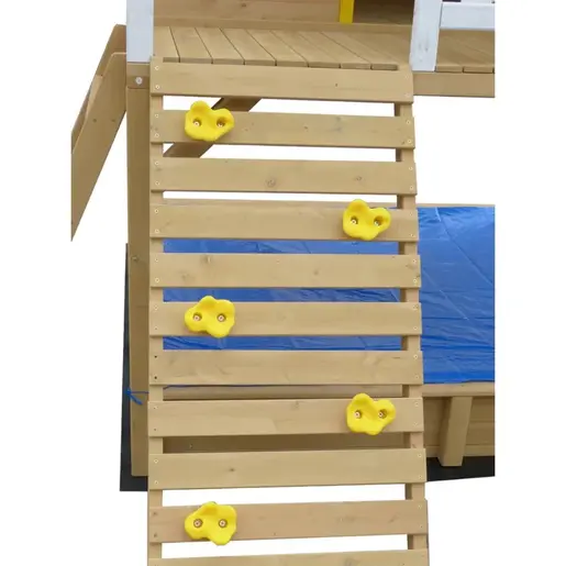 KINDER HOME Velika dečija kućica sa peščanikom i toboganom, za igru na otvorenom u dvorištu i bašti C225