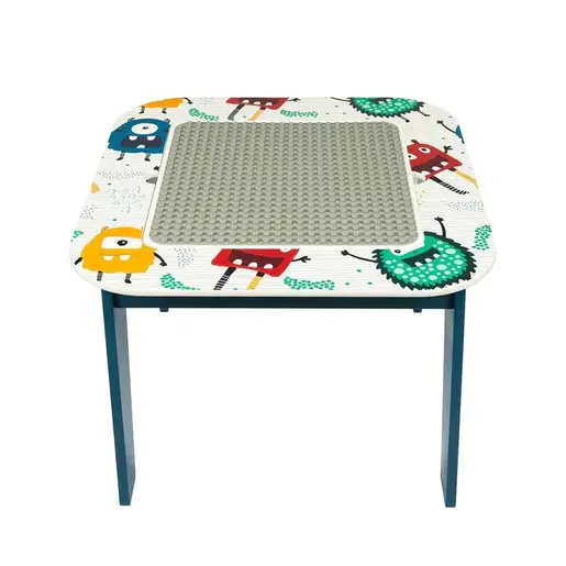 KINDER HOME Dvostrani dečiji sto sa 2 stolice šareni TF-6059