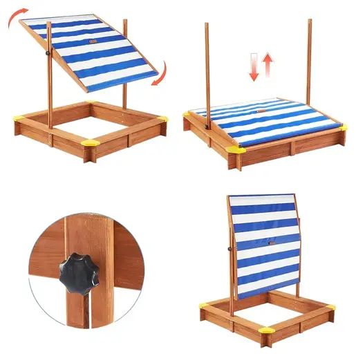 KINDER HOME Dečiji pesčanik podesivi i vodootporni poklopac za senku protiv UV zračenja 2410