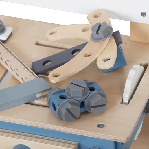 KINDER HOME Dečija drvena radionica sa alatima - plava V03D242C