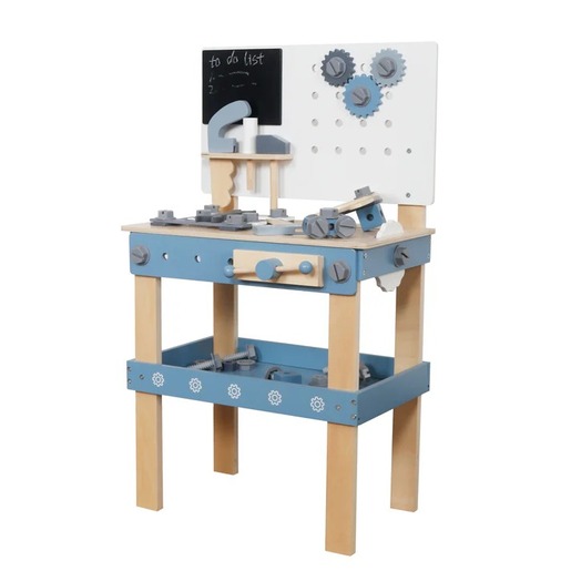 KINDER HOME Dečija drvena radionica sa alatima - plava V03D242C