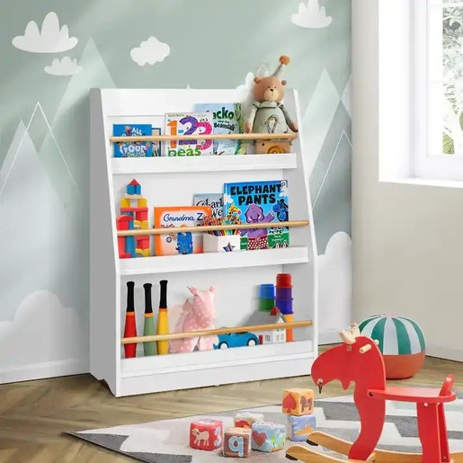 KINDER HOME Dečija polica organizator za knjige i igračke, bela boja TF-6142-V