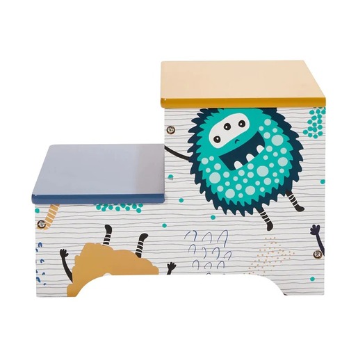 KINDER HOME Dečija drvena stolica-merdevine sa 2 stepenika šarena TF-6063