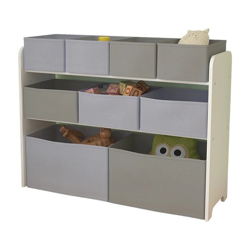 KINDER HOME Organizator za igračke belo-sivi JVTR-3090-1